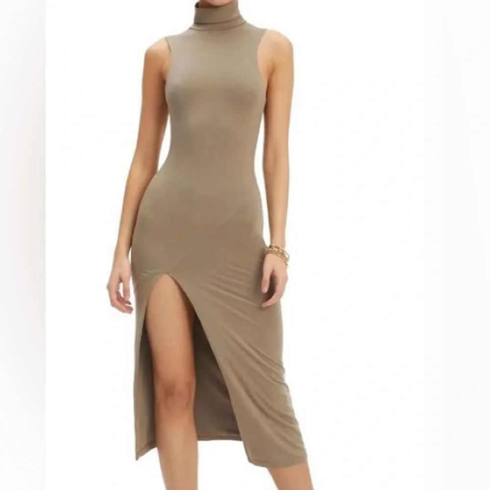 Good American Turtleneck Midi Dress